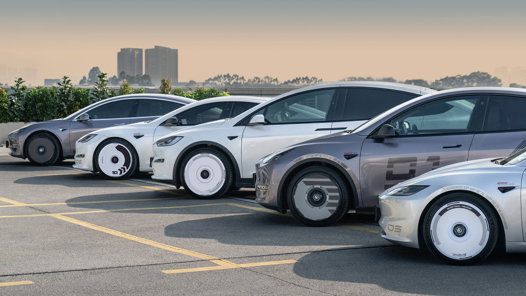 HALODISC 2 Silver Track - 4 Adet Jant Kapağı Takımı - Jant Kapağı Tesla Model Y Uyumlu