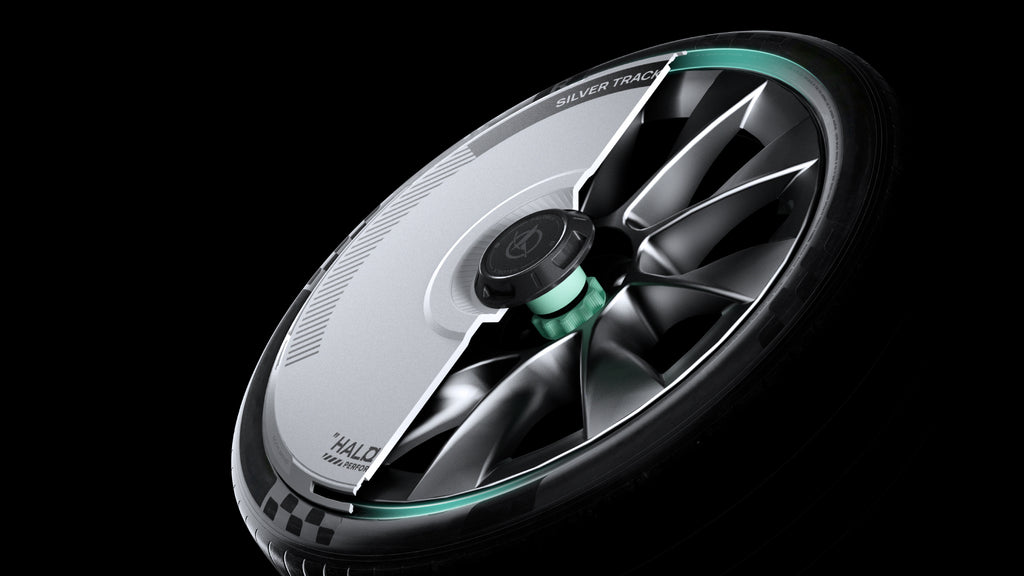 HALODISC 2 Silver Track - 4 Adet Jant Kapağı Takımı - Jant Kapağı Tesla Model Y Uyumlu