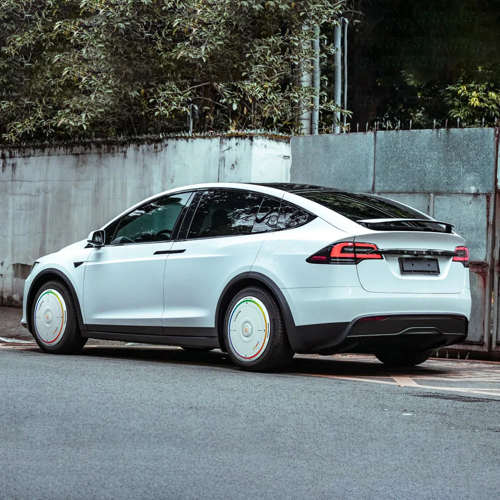 HALODISC 2 Rainbow - 4 Adet Jant Kapağı Takımı - Jant Kapağı Tesla Model Y Uyumlu